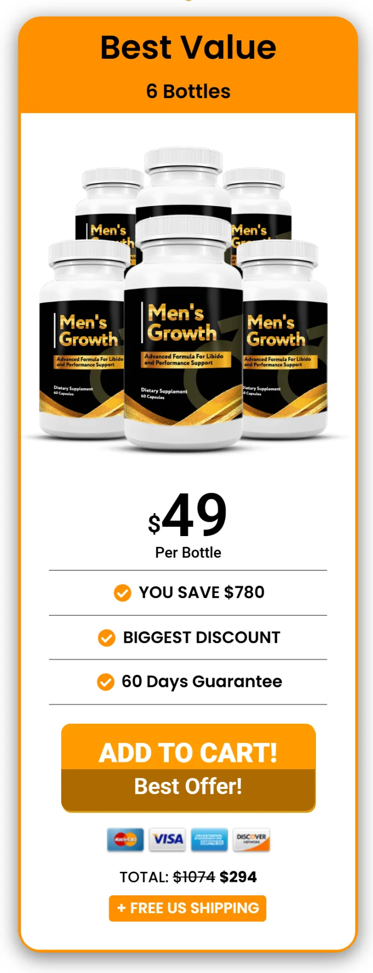 buy Men's Growth 6 bottle now