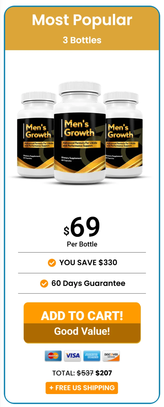 buy Men's Growth 3 bottle now
