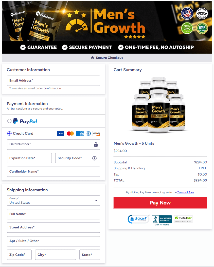 Men’s Growth discount